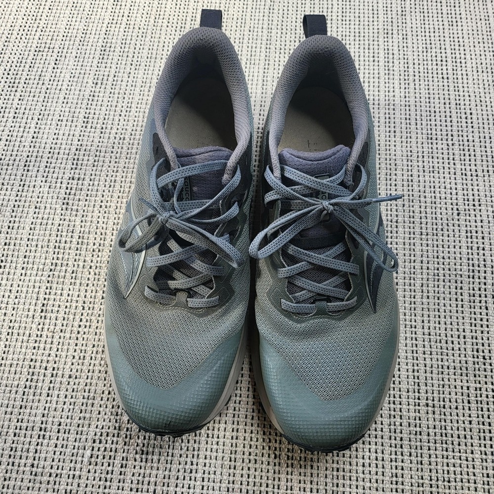 Saucony Trail Running Shoes Mens Size 11 Gray Athletic PWRRUN Sole S20916-101
